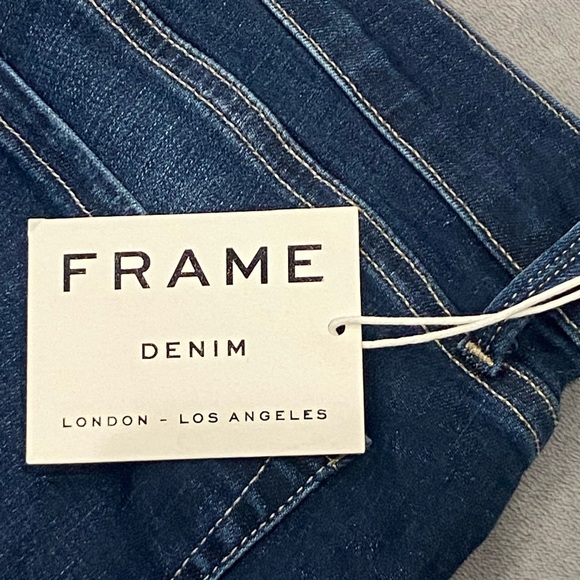 Frame Le Skinny De Jeanne Ripped Crop Skinny Jeans, Size 32  Blue New With Tags - Picture 14 of 14